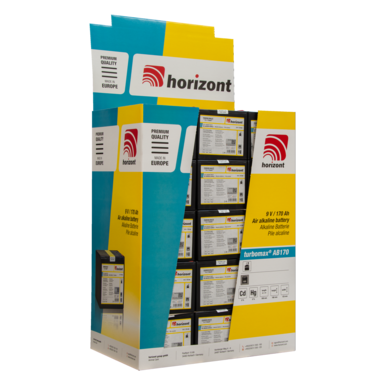 horizont 9 V alkaline battery | turbomax® AB170 | 45 pieces in sales display
