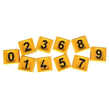 Nummernblock | gelb | (10 Stück) Nummer 4