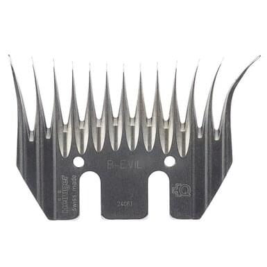 Heiniger shearing comb B-EVIL LG2 RUN-IN (94.5 mm) | 5 pieces | Right-handed