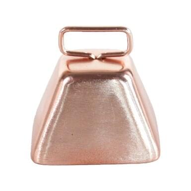 KAMER steel bell copper plated (50 mm x 50 mm) | belt width 9 mm