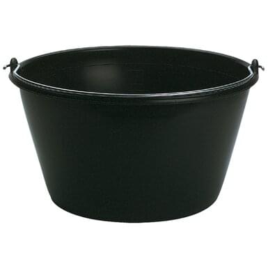 Tétiblue plastic calf bucket with handle | black (16 L) | scale 15 L