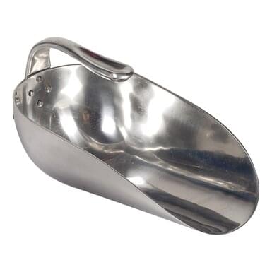 KAMER Aluminium-Futterschaufel | rund | gebogener Griff (1 kg)