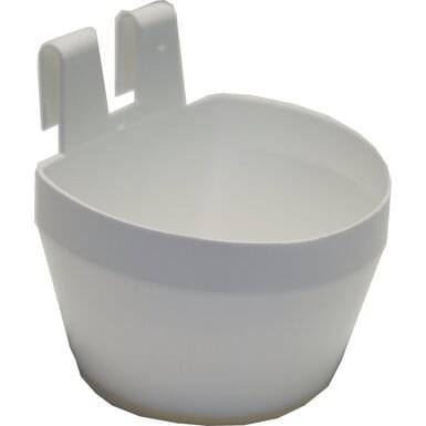 Plastic small animal bowl with hook (300 ml)