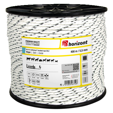 horizont Weidezaunlitze turbomax® braided wire | Ø 3 mm | 9 Leiter