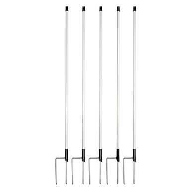 Fibreglass stakes Strong Line 90, 90cm high, 5 pieces, round, with double tip.