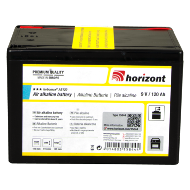 horizont 9 V alkaline battery - turbomax® AB120 / 120 Ah