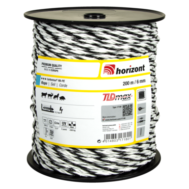 horizont Pasture fence rope turbomax® R6-PE | 200 m | 6 mm