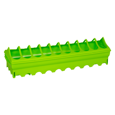 Kunststoff-Geflügelfuttertrog | grün (16 x 50 cm)