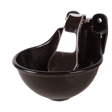 Drinking bowl | with stainless steel pressure tongue | black