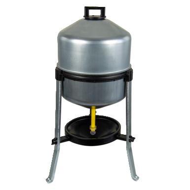Siphon drinker on steel base | galvanized (22 L)